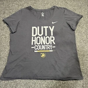 Nike Dri Fit Army Black Knights Shirt Gray Duty Honor Country Women's Size 2XL - Picture 1 of 13