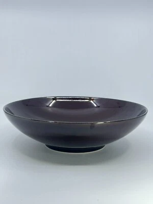 Crate & Barrel Large Serving Bowl Brown Mahogany Maroon Japan 11”D Salad Bowl - Image 1 of 4