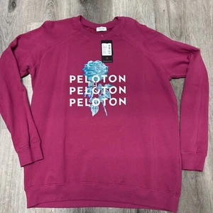 NUEVO CON ETIQUETAS Mujer Pelotón Rosa Pullover Talla Grande Cuello Redondo Sudadera Mediana $68 - Imagen 1 de 8