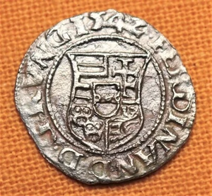 Medieval Habsburg Coin - Ferdinand Silver Denar, 1542. Madonna with Baby Jesus - Picture 1 of 2