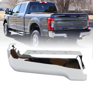 LHS Chrome Rear Bumper Face Bar For 2017-2022 Ford F250 F350 Super Duty W/O Hole - Picture 1 of 16