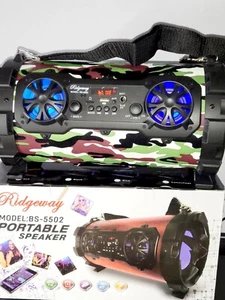 Bluetooth Speaker  double 5.5" FM RADIO USB RECHARGEABLE 5Lb 15"8"8"loud - Picture 1 of 10