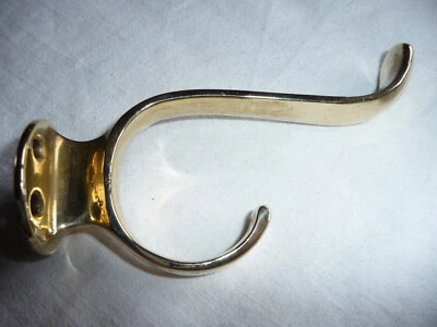 Vintage, Large Wall Hook, Sturdy, Brass, Known Shape for Clothes and Hat - Image 1 of 4