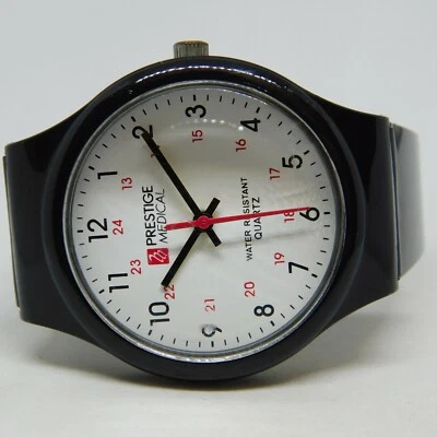 Prestige медицинский черный тон кварца аналоговый женские часы новый аккумулятор - Изображение 1 из 4