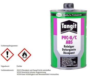 Tangit Reiniger 1 Liter Dose 1000 ml PVC-U/C/ABS Kunststoffrohr HT Rohr Kleber - Bild 1 von 3