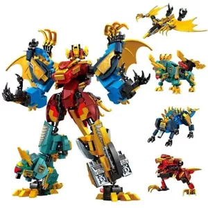 4in1 Transforming Robot Mecha Building Blocks Set (Dinosaur World Mecha) 842 Pcs - Picture 1 of 15