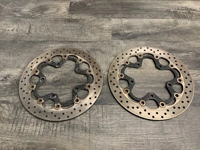 Discos de freno delanteros izquierdo derecho Suzuki GSX1300R Hayabusa OEM discos rotores Foto 1 de 4