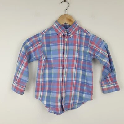 POLO RALPH LAUREN Check Shirt Boys 3 Years Multi-coloured Cotton Button Down - Image 1 of 4