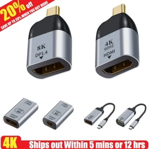 UHD 8K USB Type-C to Hdmi/VGA/DP/RJ45/Mini DP Video Converter 4K 60Hz Adapter - Picture 1 of 23