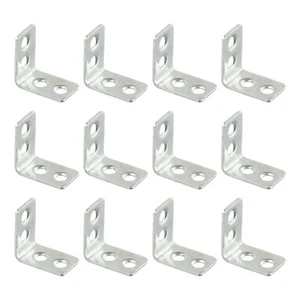 Small L Shape Metal Corner Bracket Shelf Support for 1 Wall Drawer Pack of 12 - Picture 1 of 23
