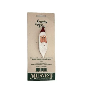 Pin tallado de Santa Midwest Cannon Falls Old World Santa 3" de largo - Imagen 1 de 2