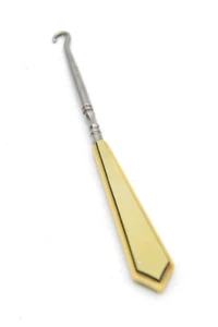Vintage Shoe Button Hook Celluloid Corset Tool Self Dressing Handle Vanity - Picture 1 of 3