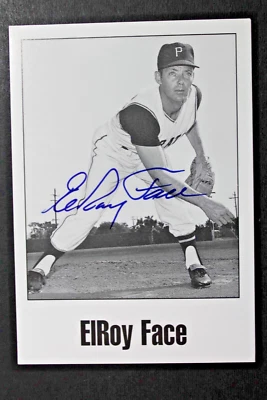 Elroy Roy Face Pittburgh Pirates Autographed 3x5 Signed Postcard Photo - Image 1 of 3