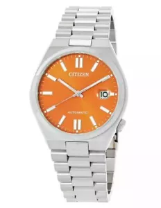 Citizen Tsuyosa Stainless Steel Orange Dial Automatic NJ0151-88Z Men's Watch - Picture 1 of 3