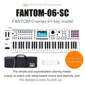 Roland FANTOM-06-SC Synthesizer Limited Edition White 61Keys Shimamura Exclusive - Picture 1 of 24