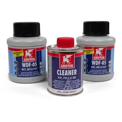 Spar-SET> Griffon Kleber WDF-05 500g + Cleaner 250ml - für Poolflex Schlauch