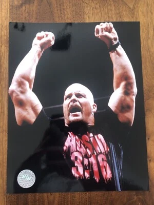 WWF Stone Cold Steve Austin Brillante 8x10 Promo Pic Original Racing Reflection WWE Foto 1 de 2
