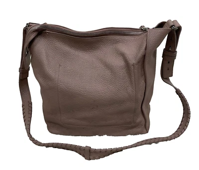 All Saints Leather Kita Crossbody Bag Purse Beige Taupe - Image 1 of 4