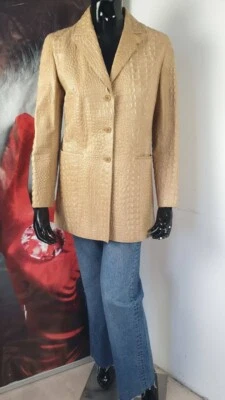 Santacroce firenze vintage coat jacket blazer italy leather - Image 1 of 4