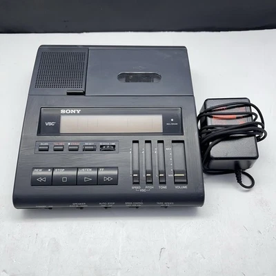 Transcriptor de microcassette Sony BM-880 con adaptador de CA se vende como está B5 Foto 1 de 4