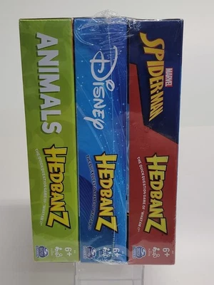 3 Pack Hedbanz Game Special Edition NEW-Spiderman, Disney And Animals - Image 1 of 4