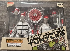 TMNT NECA Teenage Mutant Ninja Turtles 2 Pack Eastman Lairds FIRST Black White - Picture 1 of 5