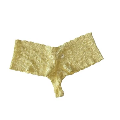 Fredericks of Hollywood Lace Thong Panty Large Yellow Sexy Lingerie Intimate NEW - Image 1 of 4