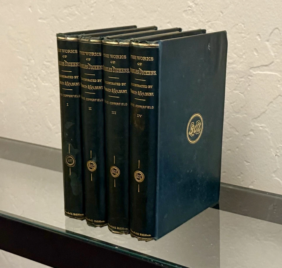 David Copperfield by Charles Dickens 1863 HC/4 Volume Set / 1st American Print - Image 1 of 4
