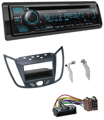 Kenwood Bluetooth USB CD MP3 DAB Autoradio für Ford C-Max / Kuga - dunkelgrau - Bild 1 von 4