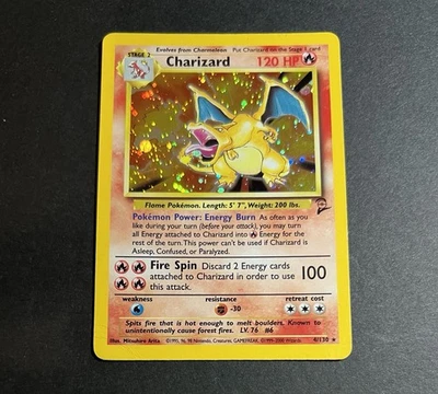 2000 Charizard Holo Rare Base Set 2 Wotc Vintage Zard Heavy Play Damaged - Image 1 of 4