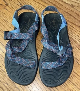 Sandali Chaco Strap Corallo, Azzurro e Navy Donna Taglia 6 Cinturini Regolabili - Foto 1 di 5