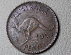 * 1950y. PENNY KING GEORGE V1 CIRCULATED #LOR33 - Picture 1 of 8