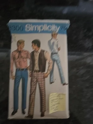 Vintage Simplicity 8300 Men's Shirt Vest Pants Chest 34 Waist 30 UC - Image 1 of 2