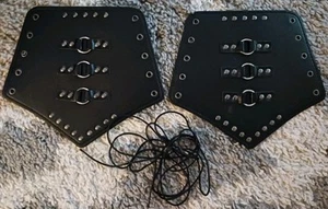 Neu Schnürung Cosplay Mittelalter Leder Stulpe Ausrüstung Arm Rüstung Armband Kostüm - Bild 1 von 3