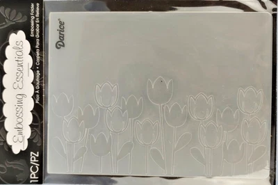 💐Carpeta de Grabado Borde de Flores Darice Fondo de Tulipán Floral Primavera Pascua 💐 Foto 1 de 4