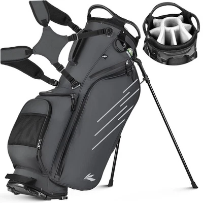 8-Way Golf Stand Bag, Lightweight Golf Bag with Dual Strap & Full-Length Divi... - Image 1 of 4