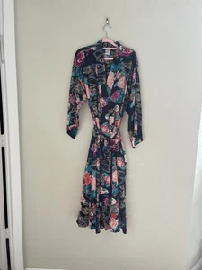Maxi Bata y Camisón Natori 2 Piezas Ropa de Dormir Ropa de Salón Conjunto Estampado Floral M/L - Imagen 1 de 15