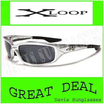 Gafas de sol para hombre de diseñador X Loop XL15504 UV400 Davis D4 -046 tonos plateados Foto 1 de 2