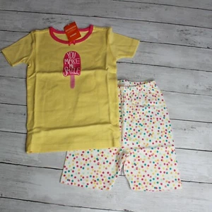 Gymboree Vintage Girl's Shortie Pajama Set Size 4 4T Yellow Popsicle Shorts Top - Picture 1 of 12