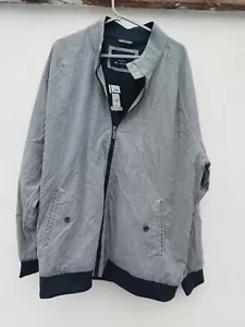 Chaqueta estilo cortavientos Ben Sherman diseño a cuadros XXL para hombre azul marino blanco - Imagen 1 de 8