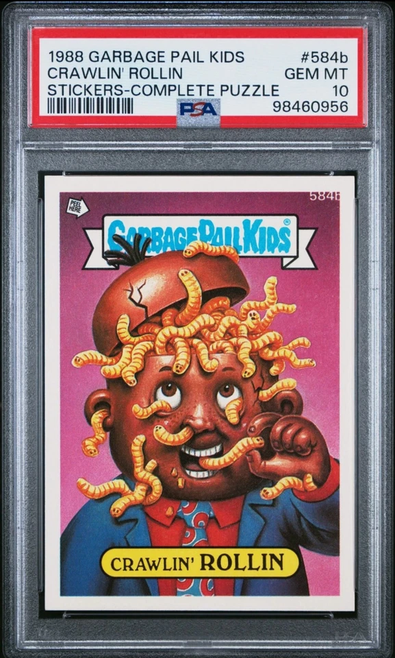1988 GARBAGE PAIL KIDS STICKERS #584b CRAWLIN' ROLLIN SERIES 15 PSA 10 GEM MINT - Image 1 of 2