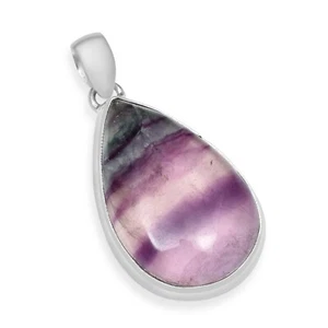 Fluorit Edelstein 925 Sterling Silber Handarbeit Anhänger Schmuck für Damen KP-205 - Bild 1 von 1