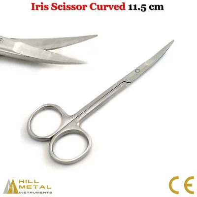 Iris Scissors Curved 4.5" Dental Veterinary Surgical Pro New Instruments - Image 1 of 3