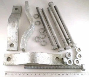 Heavy Duty Pipe Mounting Bracket Galvanised Steel Clamp Kit EB6C-3H - Picture 1 of 2