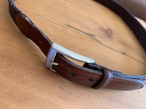 Torino braun geflochtener Ledergürtel 40 USA - Bild 1 von 8