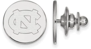 14K White Gold University of North Carolina Tie Tac by LogoArt - Picture 1 of 2