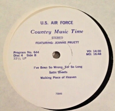 RADIO SHOW: USAF COUNTRY MUSIC TIME #643 JOHN ANDERSON & 644 JEANNE PRUETT - Image 1 of 2