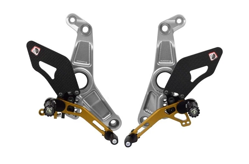 Ducabike Ducati Monster 1200R Adjustable Rearsets - Silver-Gold - Изображение 1 из 1