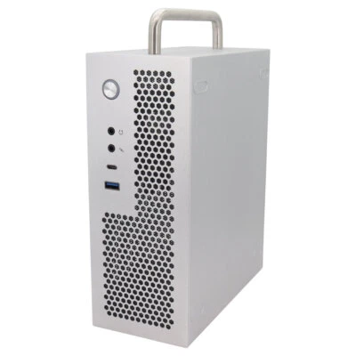 HTPC Mini ITX PC Case Small Portable Chassis with Handle Support Small 1U PUS - Image 1 of 4