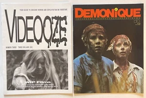 VIDEOOZE Numberr 3 ‘91 Horror & Exploitation Cinema Guide & DEMONIQUE 4 ‘83 Fine - Picture 1 of 16